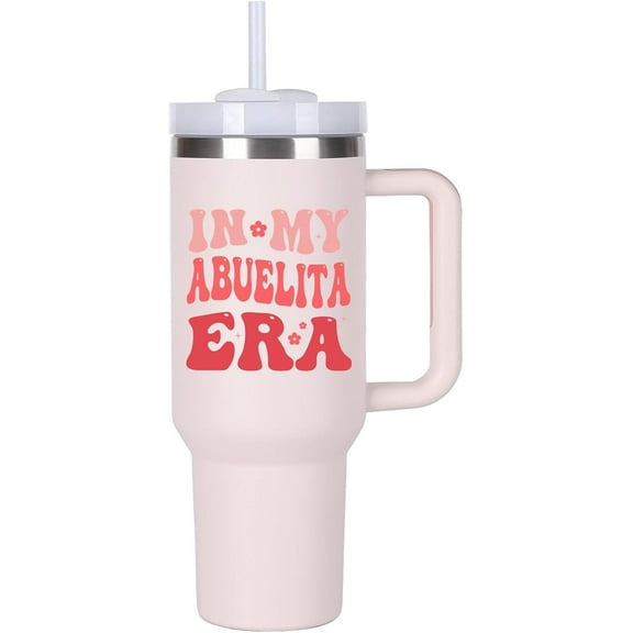 Abuelita Gifts Ideas.40 oz In My Abuelita Era Tumbler with Handle.Abuelita Gift.Abuelita Cup.Abuelita Tumblers.40 oz Birthday Christmas Mothers Day Cups Tumbler Gifts for Abuelita.