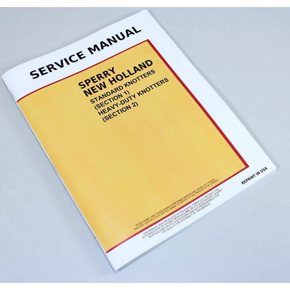 New Holland 278 282 283 286 Square Baler Knotter Service Repair Shop Manual