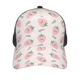 thumbnail image 3 of Lsque Floral Strawberr Printed Trucker Hat - Baseball Cap for Men Women - Breathable Mesh Side, Adjustable Fit - for Casual Wear, 3 of 7