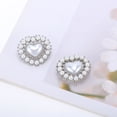 thumbnail image 5 of Unique Bargains 2 Pcs Shoelace Charms Heart Faux Pearls Fashion Shoe Accessories Silver Tone, 5 of 5