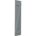 thumbnail image 3 of Ekena Millwork 10 1/2"W x 67"H Americraft Three Board (2 Batten) Exterior Real Wood Joined Board-n-Batten Shutters w/ Z-Bar (Per Pair), Ocean Swell, 3 of 10