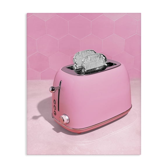 Stupell Industries Disco Toaster over Pink Canvas Wall Art, design by LISH Creative
