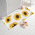 thumbnail image 2 of White Sunflower Pattern Bathroom Rugs Mat,Non Slip Microfiber Bathroom Rug,Rubber Backing,Soft Bathroom Mats for Bathroom Floor,Tub and Shower,60x24in(150x60cm), 2 of 5