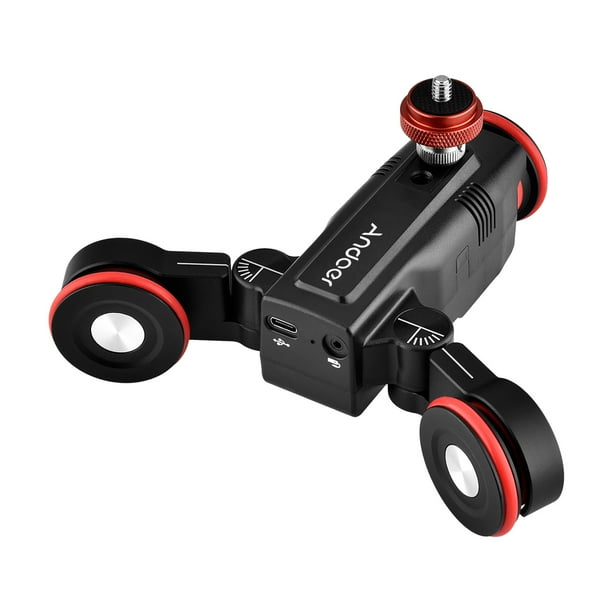 Videoclip Andoer L5i Pro Cámara inalámbrica Video Auto Dolly 3 ruedas Motorizado Slider Dolly Car Aplicación móvil Control Lapso de tiempo Línea recta / curva Fotografía Velocidad ajustable Capacidad Andoer Videoclip