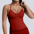 thumbnail image 2 of MIASHUI Camisoles pour Femmes Été Sans Manches Haut Décontracté avec Soutien-Gorge Intégré, Bordeaux, L, 2 of 5