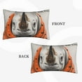 thumbnail image 2 of Lsque Polka Dot Rhino Welcome Pattern Pillow Case – Soft & Cozy Throw Pillow Cover, Hypoallergenic Cushion Case for Sleeping Women with Envelope Closure-20"x30", 2 of 6