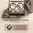 thumbnail image 5 of 4+6 Slots Leather Watch Winder Storage Display Case Automatic Rotation Watch Box, 5 of 22