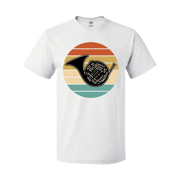 Inktastic French Horn Retro Music Sunset T-Shirt