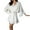 White, variant on Besolor Womens Silk Satin Robes V Neck Ruffle Long Sleeve Bathrobe Casual Pajama Mini Dress Sleepwear with Belt