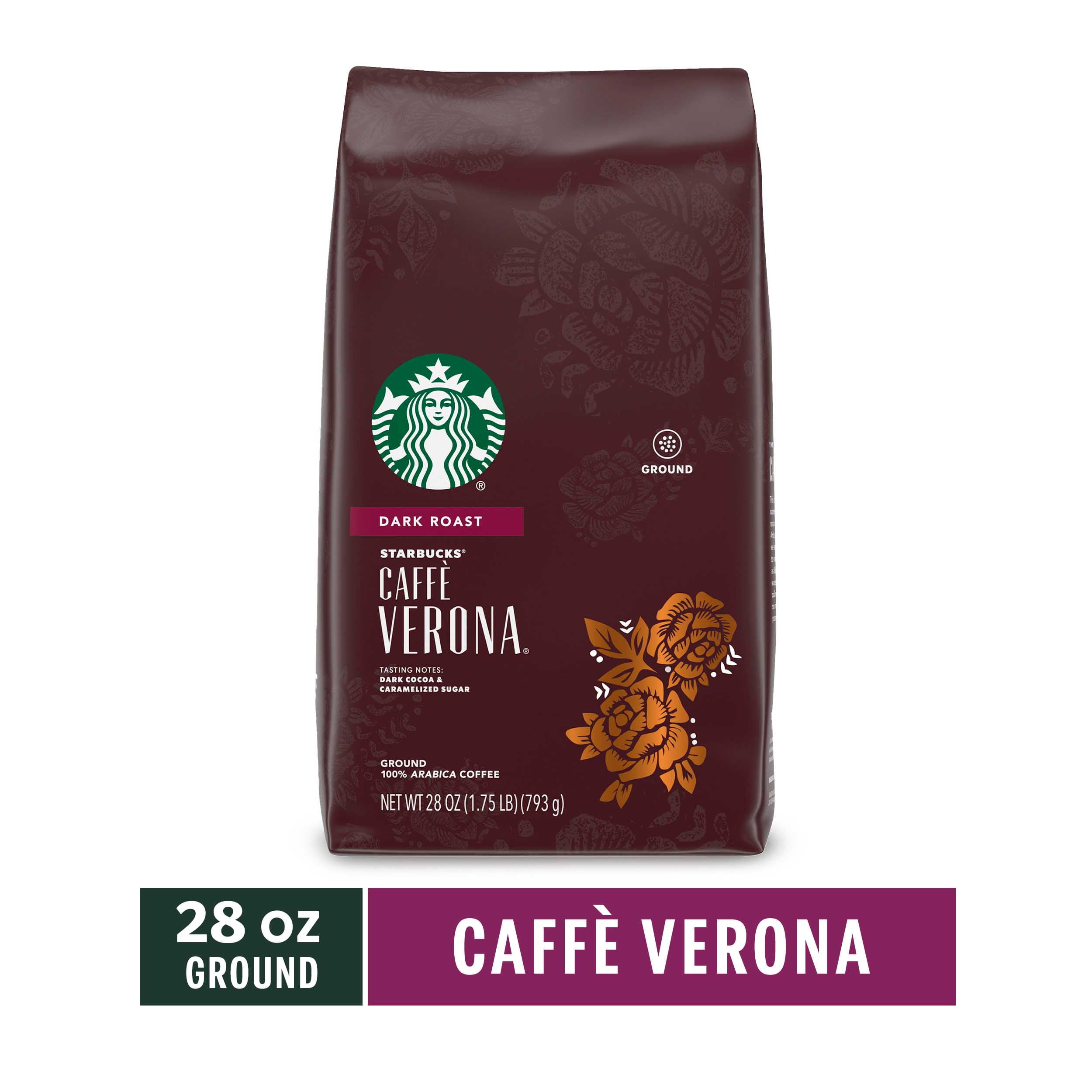 Starbucks Caffè Verona, Ground Coffee, Dark Roast, 28 oz