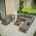 thumbnail image 2 of SESSLIFE 9-piece Patio Sofa Set, Wicker Sectional Furniture Outdoor Conversation Set with Coffee Table, All-weather Backyard Garden Balcony Seating Set, 2 of 9