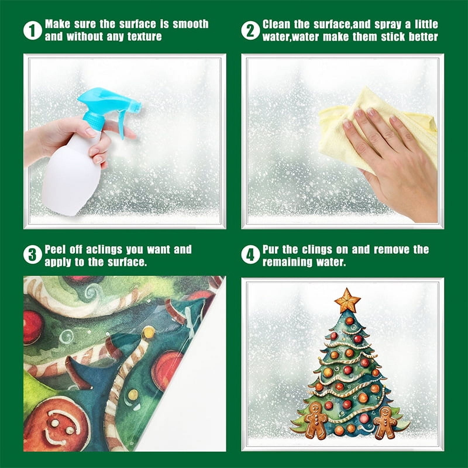 155 Pcs White Snowflakes Window Clings for Glass Windows - 8 Sheets Christmas Window Decal Stickers for Home Office Shop Classroom Indoor for Xmas Holiday Winter Wonderland Frozen Themed Party