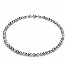 ADDURN Ultra-Luster 10-11mm Grey Genuine Cultured Freshwater Pearl 18" Necklace and Sterling Silver Ball Clasp