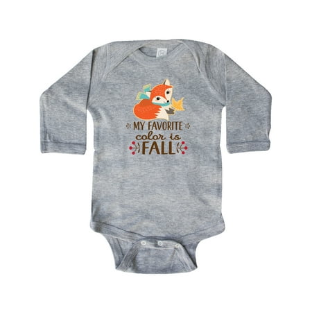 

Inktastic October Favorite Color is Fall Gift Baby Girl Long Sleeve Bodysuit