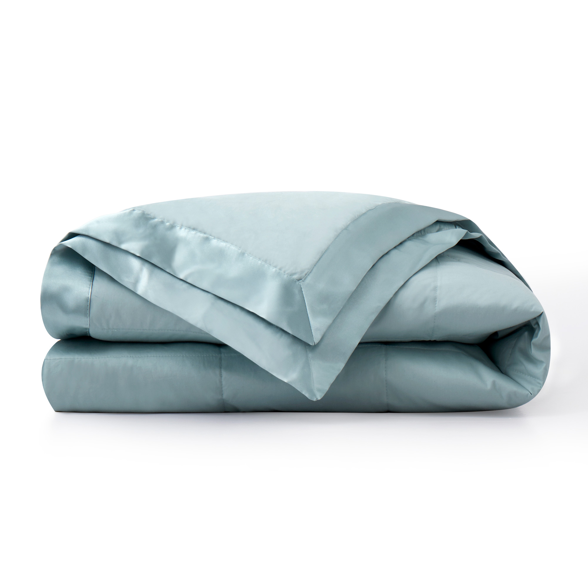 Puredown Light Weight Down Blanket, Cotton Cover, Satin Weave