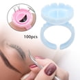 thumbnail image 4 of Anillos de Pegamento Desechables 100x, Soporte de Pegamento tañas profesion Copas de Pegamento tañas para Suministro de Extensión Azul Macarena Soporte para anillos de pegamento para pestañas, 4 of 8