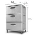 thumbnail image 2 of Sterilite 3 Weave Drawer Unit Cement, 2 of 10
