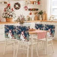 thumbnail image 2 of Christmas Snowman Chair Covers Set of 6 Red Snowman Berries Bird Pine Navy Blue Chair Back Covers Stretch Removable Washable Slipcovers Protector for Dining Room Kitchen Party Decor, 2 of 5
