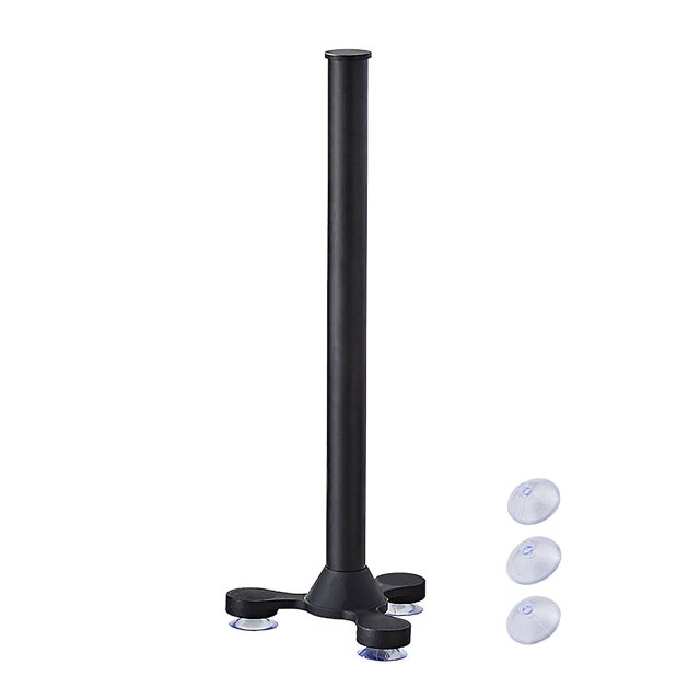 Soporte para toallas de papel con ventosa, fácil de rasgar con una mano, base estable, material de aluminio, 35 cm para uso en cocina y restaurante