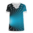 thumbnail image 4 of Patlollav Women Tshirts Under $10, Women's Summer Tops V-Neck Lace Patchwork Printed Short Sleeve Casual Blouse S-Xxxl, 4 of 6