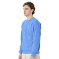 thumbnail image 4 of Hanes- Crewneck Sweatshirt for Unisex | Pullover Fleece Ecosmart Durable Sweater in Carolina Blue and Army Brown, 7.8oz, 50/50 Cotton/Polyester, 2 Pack, Size 2XL, 4 of 5
