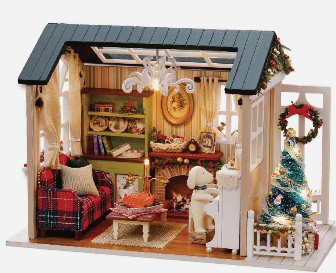 ドールハウス　ハンドメイド1/12 NO.85　✩Christmas✩ Miniature Wizardi Roombox Kit - Christmas Eve Dollhouse Kit