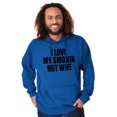 thumbnail image 4 of Love My Smokin Hot Wife Funny Spouse Men Big & Tall Graphic Hoodie Brisco Brands 2X, 4 of 6