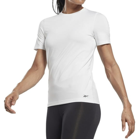 Reebok Womens Speedwick Basic T-Shirt, White, X-Small