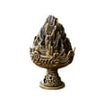 thumbnail image 3 of Msgweeeg Incense Burners Bronzes Hollow-Out Incense Burners Set with Lid Stables Base Ramadan Eid Incense Holders Meditations Yoga Home Decor Spiritual Practice No Incense Included, 3 of 9