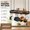 Rustic Brown and Black, variant on 39.4-Inch Hanging Pot Rack, Space-Saving Kitchen Ceiling Pan Rack with 16 Detachable S Hooks, Sturdy Industrial Metal Frame, Rustic Brown and Black
