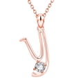 thumbnail image 1 of onlyliua Ofertas de Navidad Collares Colgante 26 Letras Mayúsculas con Diamantes de Imitación Oro Rosa Ligero, 1 of 2
