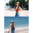 thumbnail image 4 of SikaFu Summer Straw Hat For Women Wide Brim Floppy Panama Sun Hats Female Lady Sunshade Caps Outdoor UV Protect Foldable Beach Sun Cap, 4 of 6