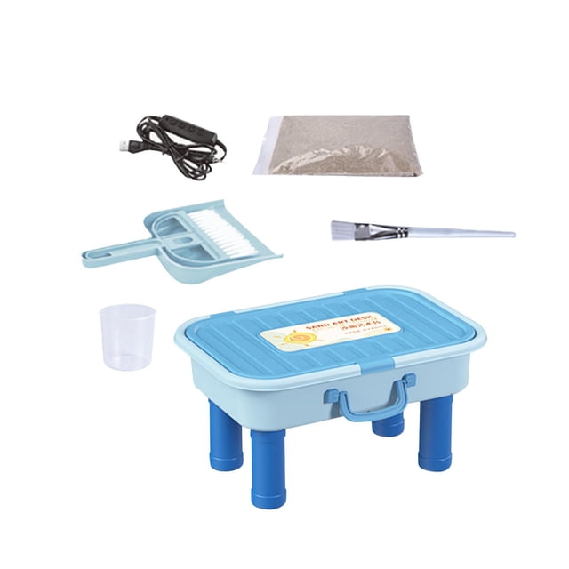 GUOOL Light Box Sand Table Scenic Arts and Crafts sand Painting Light Box for Birthday Blue Box With Leg