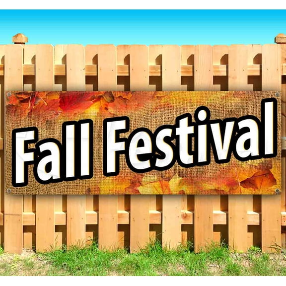 Fall Festival 13 oz Vinyl Banner With Metal Grommets
