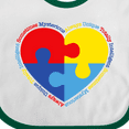 thumbnail image 4 of Inktastic Autism Puzzle Heart Boys or Girls Baby Bib, 4 of 4