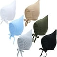 thumbnail image 2 of Dalrosia 6PCS Baby Newborn Hospital Hats Earflap Caps Beanies Bonnets for Baby Girls Boys Infants Toddlers, 2 of 8