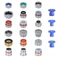 thumbnail image 1 of Hibbent 18 Pieces Faucet Adapter Kit, Brass Aerator Adapter Set for Faucet Tap with Removable Aerator to Connect Garden Hose, for Kitchen &, 1 of 9