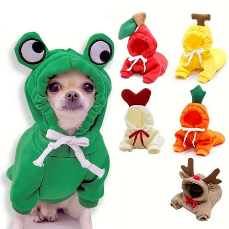Cute Fruit Pet Clothes For Small Dog Hoodies Christmas Puppy Pet Coat Jacket Warm Dog Sweater Clothing For Dogs Pets Clothing Chihuahua Yorkie Apparel