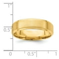 thumbnail image 3 of 14k Yellow Gold 6mm Standard Weight Comfort Fit Brushed Satin/Polished Stepped Edge Wedding Band Size 10.5, 3 of 5