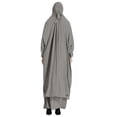 thumbnail image 5 of Pounoo Islamic Clothing Batwing Sleeve Hooded Maxi Length Loose Fit Lightweight Abayas Modest Prayer Garment Outfit Gift, 5 of 7