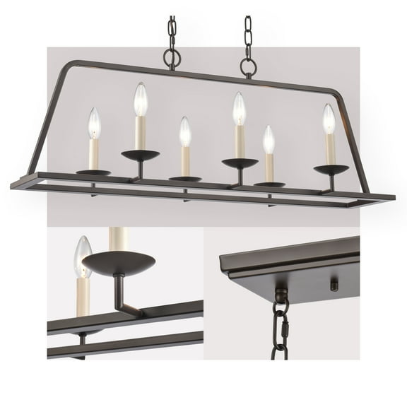 Elk Home 34-Inch Wide Joanie Chandelier, Transitional, Old Bronze