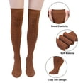 thumbnail image 5 of Loritta 4 Pairs Women Thigh High Socks Cotton Long Over the Knee Socks Size 6-9, 5 of 7