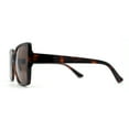 thumbnail image 3 of Womens Squared Butterfly Minimal Rectangular Chic Plastic Sunglasses Tortoise Brown, 3 of 4