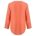 thumbnail image 4 of 50% off Walmart+ Lulshou Womans Shirts Women Zipper Button Tops,Long Sleeves Loose Chiffon Shirt Clothing/Orange 18(5Xl), 4 of 8