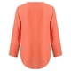 thumbnail image 4 of Blusas Umfun para mujer, de manga larga, con cremallera, informales, con cuello en V, enrollables, color naranja, talla 3XL, 4 of 5