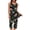 Black women's two piece tank top set a1, variant on Cagogo Women's 2 Piece Tank Top Capri Leggings Set Casual Floral Boho Lounge Outfits Sleeveless Round Neck Crop Top Matching Pants Summer Cruise Travel Clothes, Black M
