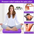 thumbnail image 2 of Innovative Gel Seat Cushion, Seat Cushion for Pressure Relief for Back, Sciatica, Hip, Tailbone Pain, Large and Thick, Used for The Office, Wheelchair, Recliner, Car, Truck, Stadium.(Púrpura), 2 of 5