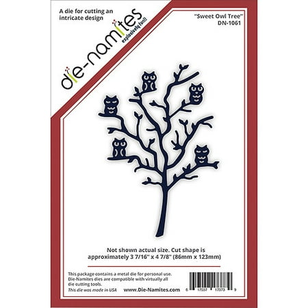 Die-namites Die-sweet Owl Tree, 3.4375"x