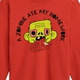 thumbnail image 3 of Instant Message - A Zombie Ate My Homework - Toddler & Youth Long Sleeve Graphic T-Shirt, 3 of 6