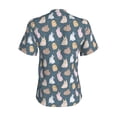 thumbnail image 3 of Uemuo Cute Rabbit Printed Women's Classic V-Neck T-Shirt - Soft, Breathable, Moisture-Wicking, Perfect for Casual, Office, Travel, and Everyday Wear-X-Large, 3 of 5